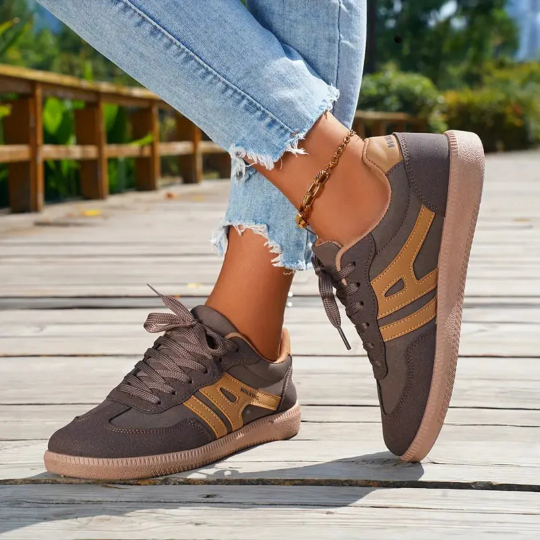 Noralie | Damskie Sneakersy Ortopedyczne Retro | Ergonomiczne, Oddychające i Amortyzujące | Komfort na Co Dzień