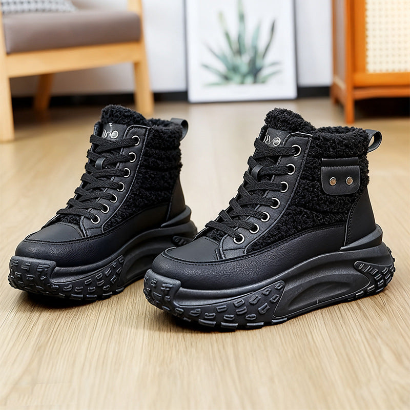 Fleece'owe zimowe buty śniegowe dla kobiet