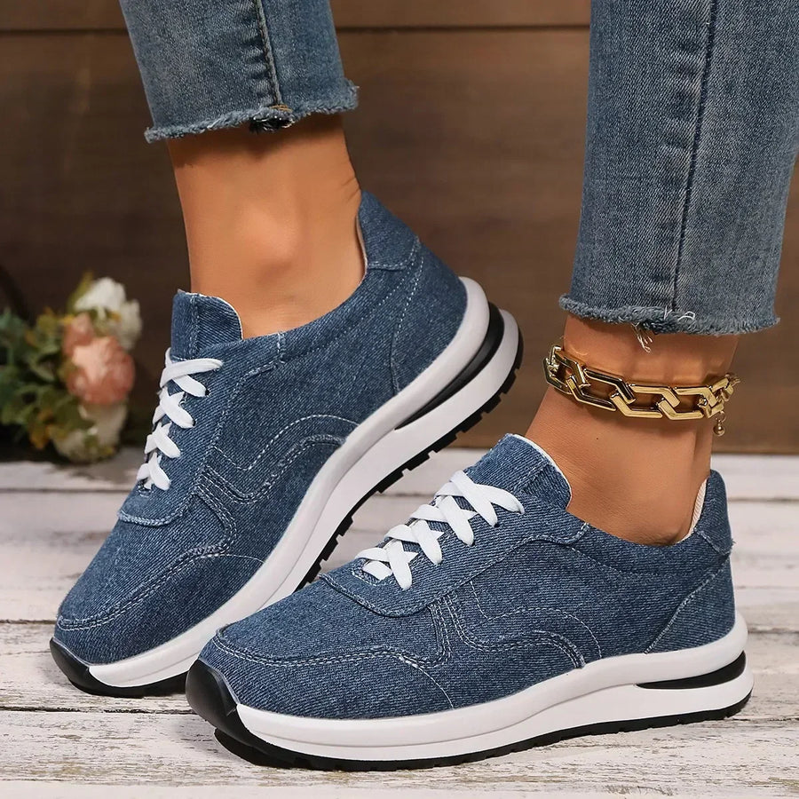 Bluette | Sneakersy denimowe dla kobiet, buty casual, oddychające, stylowe