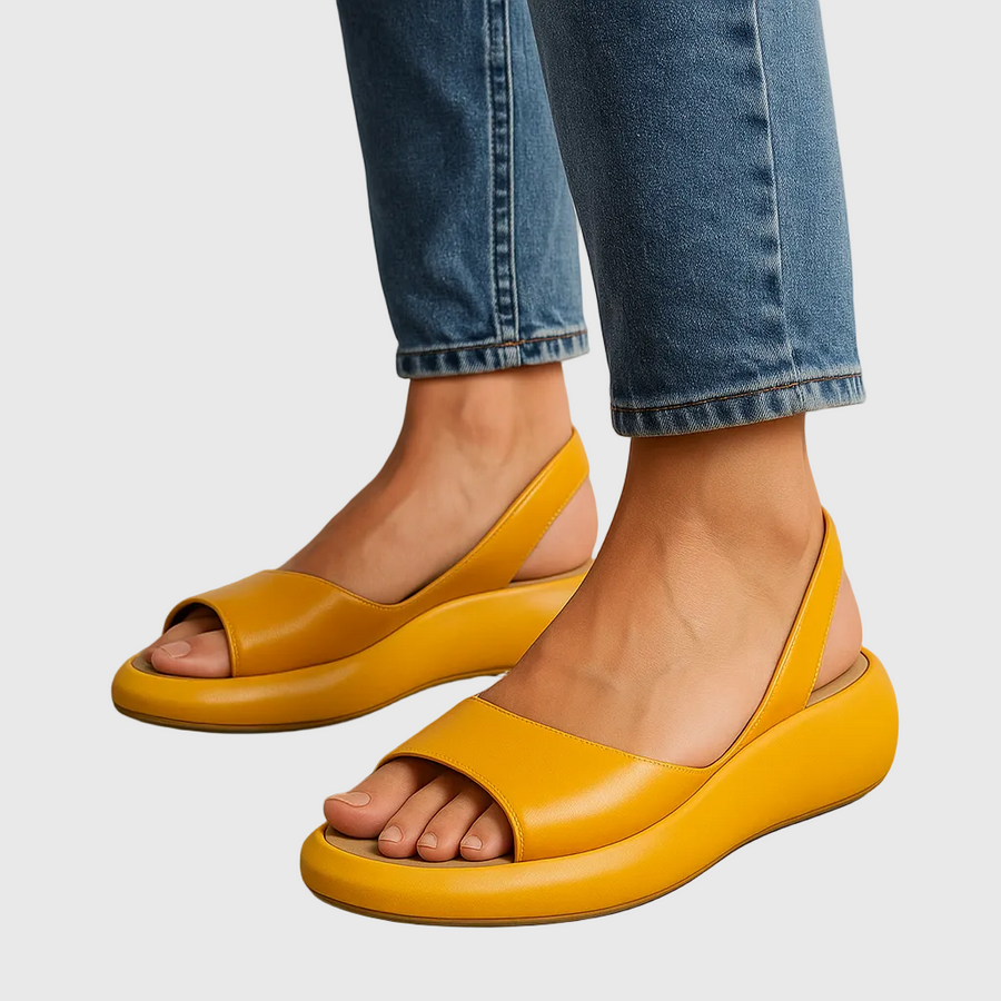 Vera | Damskie sandały na platformie bubble | Slingback z otwartym noskiem | Lekka piankowa podeszwa | Modne sandały na wiosnę i lato